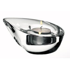 NEW Orrefors Drop Votive  Crystal Candle Holder MSRP $35 Tear Drop Signed